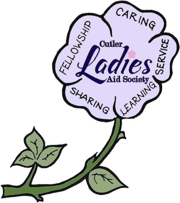 Ladies Aid Society logo of a purple flower